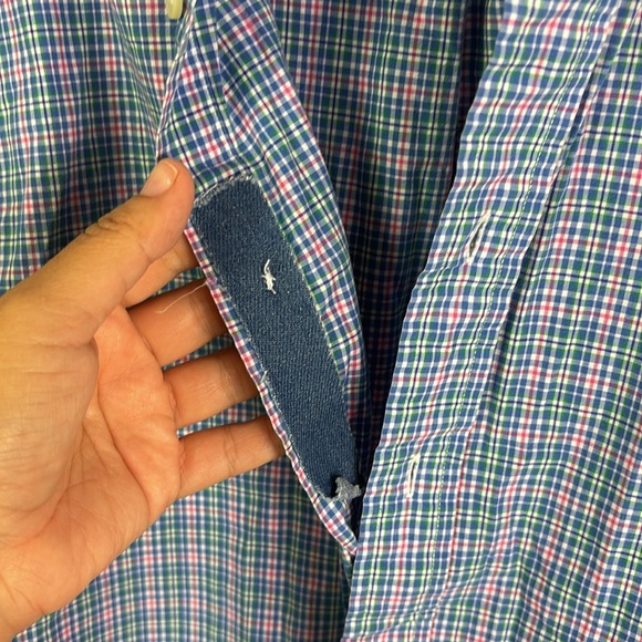 Ralph Lauren Classic Fit Multicolor Plaid Button Down Shirt in Pastel Colors L - Picture 6 of 9